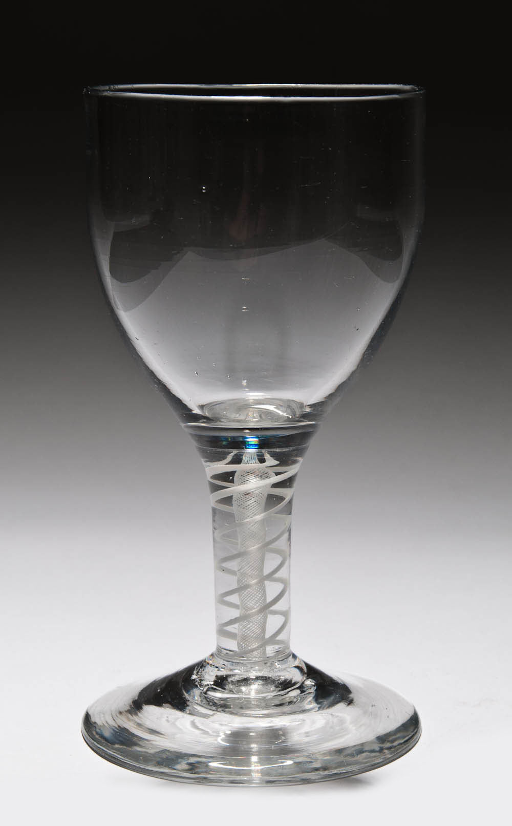 A Georgian English Lead Glass Wine Goblet with DSOT Opaque Twist Stem c1765 (Code 7493) - Blue Cherry Antiques - 1