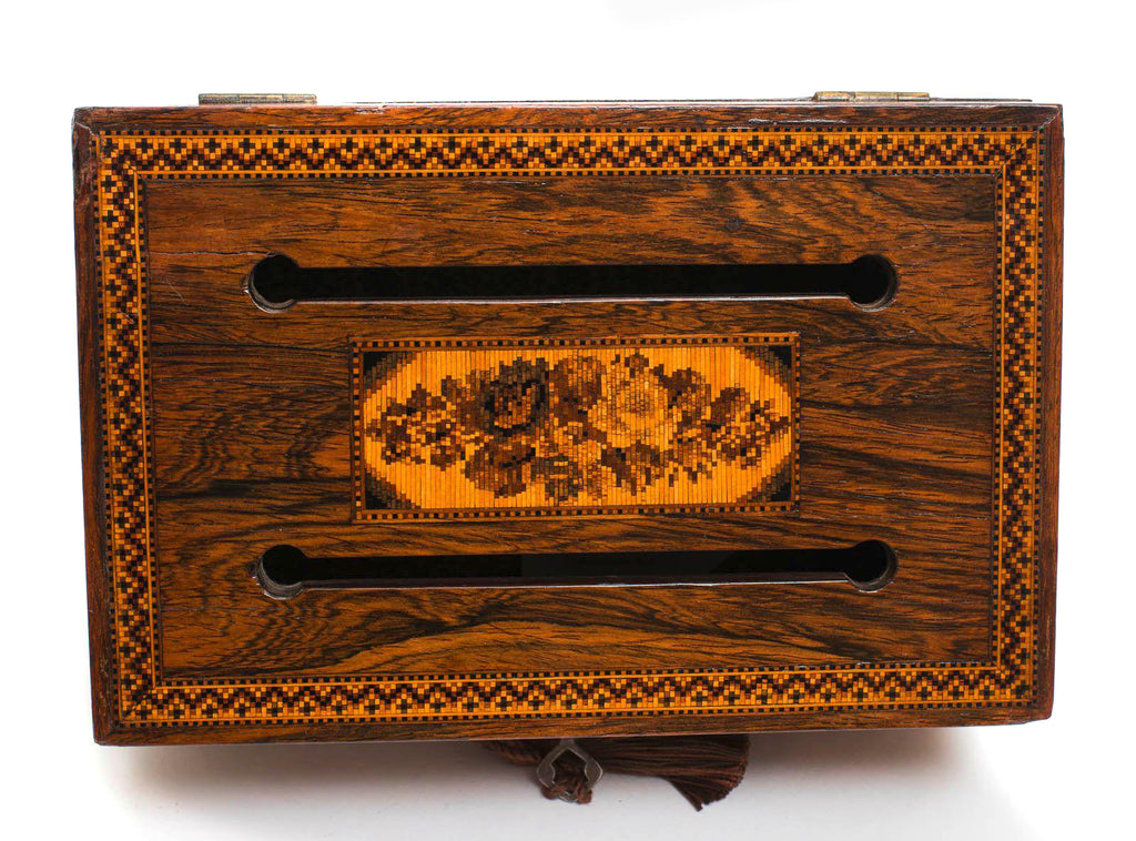 An Antique Tunbridge Ware Rare Correspondence Letter Box circa 1860 (Code 8204)