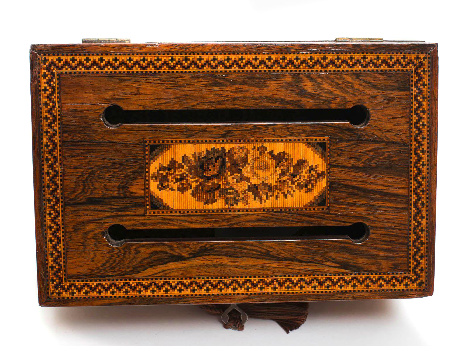 An Antique Tunbridge Ware Rare Correspondence Letter Box circa 1860 (Code 8204)