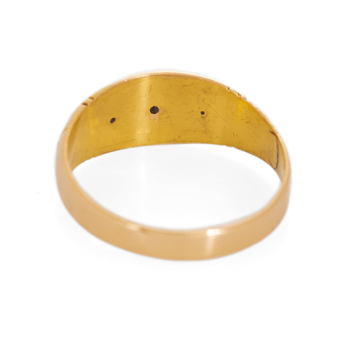 Antique Edwardian 18ct Gold Natural Ruby & Diamond 5 Stone Ring / Band UK Size N (Code A1109)