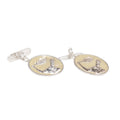 Pair Vintage Butler & Wilson Silver & Cream Enamel Tennis Player Cufflinks (A1154)
