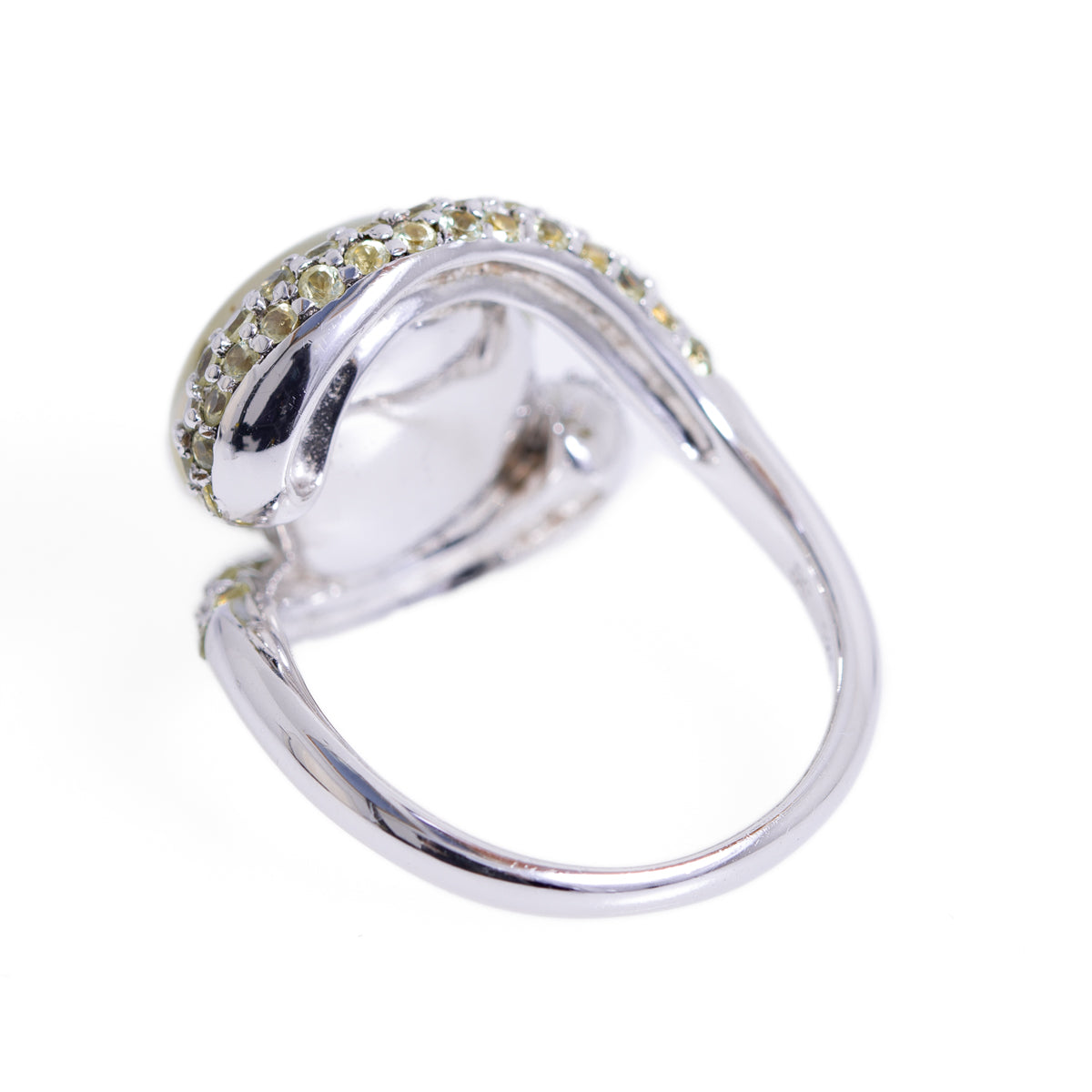 Honora Large Mabe Pearl Statement Ring Cross Over Design In Sterling Silver  (A1170)