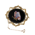 Antique Victorian 9ct Gold & Italian Micro Mosaic Brooch/Pin With Butterfly (A1249)