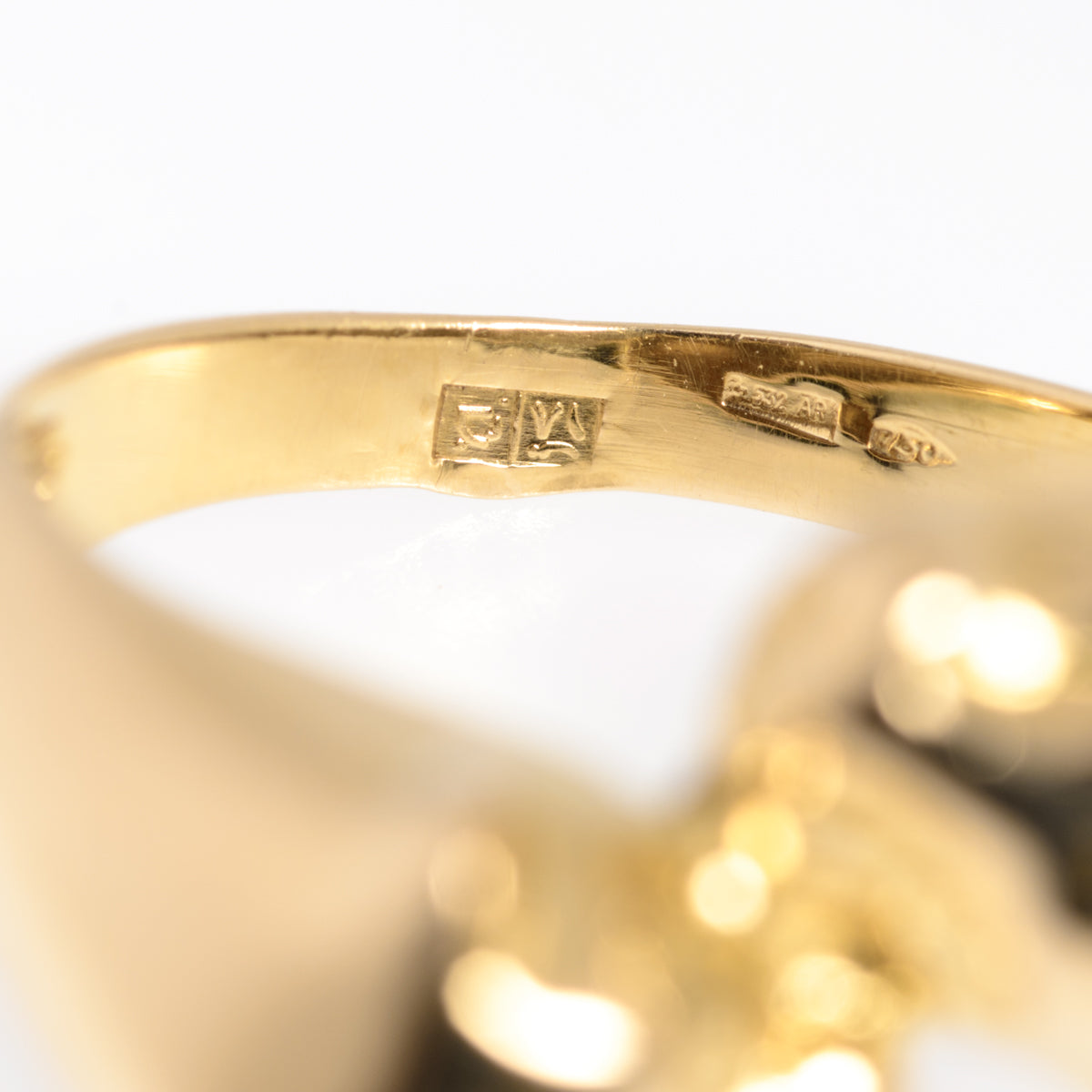 Vintage Egyptian Gold Solid 18ct Twin Big Cat Leopard Head Ring Arabic Mark (A1251)