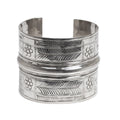 Vintage Egyptian Bedouin Siwa .800 Silver Large Cuff Bangle By Mohamed Mekkawy (A1273)