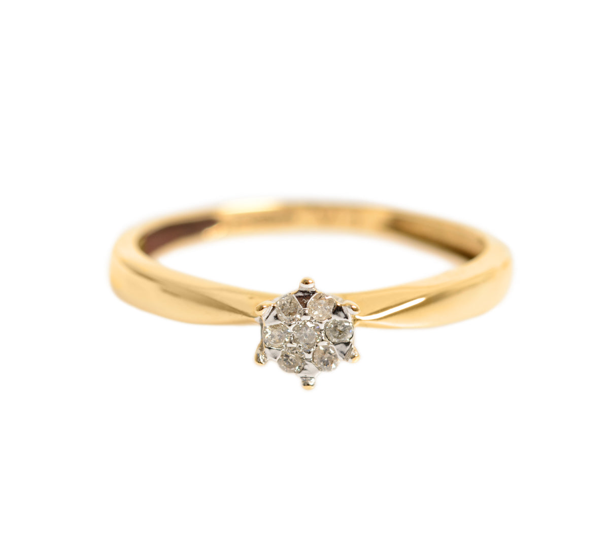 Vintage 18ct 18K Gold & Multi Diamond Head Ladies Engagement Ring UK Size L (A1321)