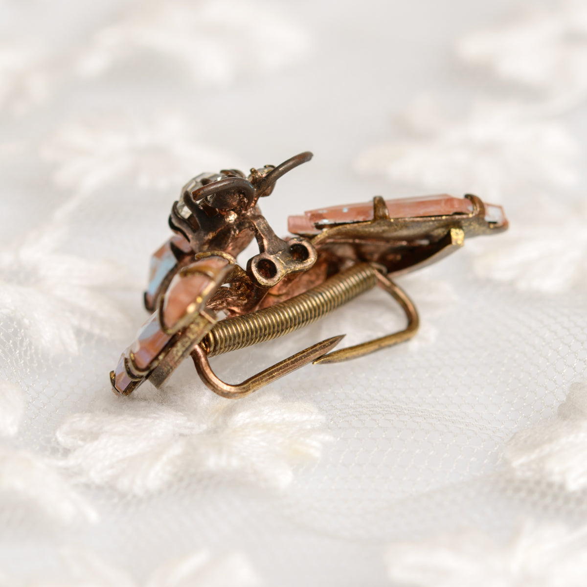 Antique Saphiret Brooch/Pin Butterfly Design Victorian 19th Century (A1351)