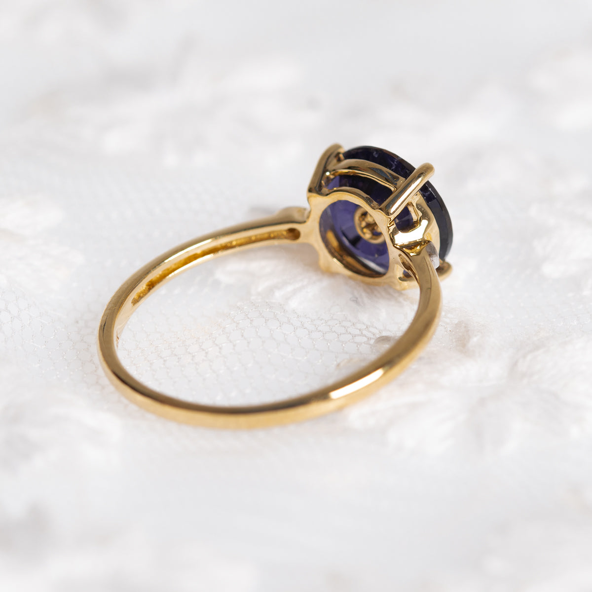 Glenn Lehrer Torus Gold Ring With Iolite Gemstone Limited Edition 10K (A1385)