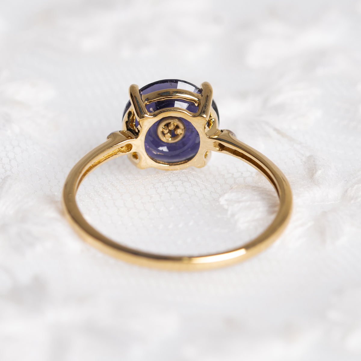 Glenn Lehrer Torus Gold Ring With Iolite Gemstone Limited Edition 10K (A1385)