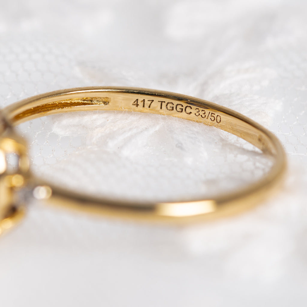 Glenn Lehrer Torus Gold Ring With Iolite Gemstone Limited Edition 10K (A1385)