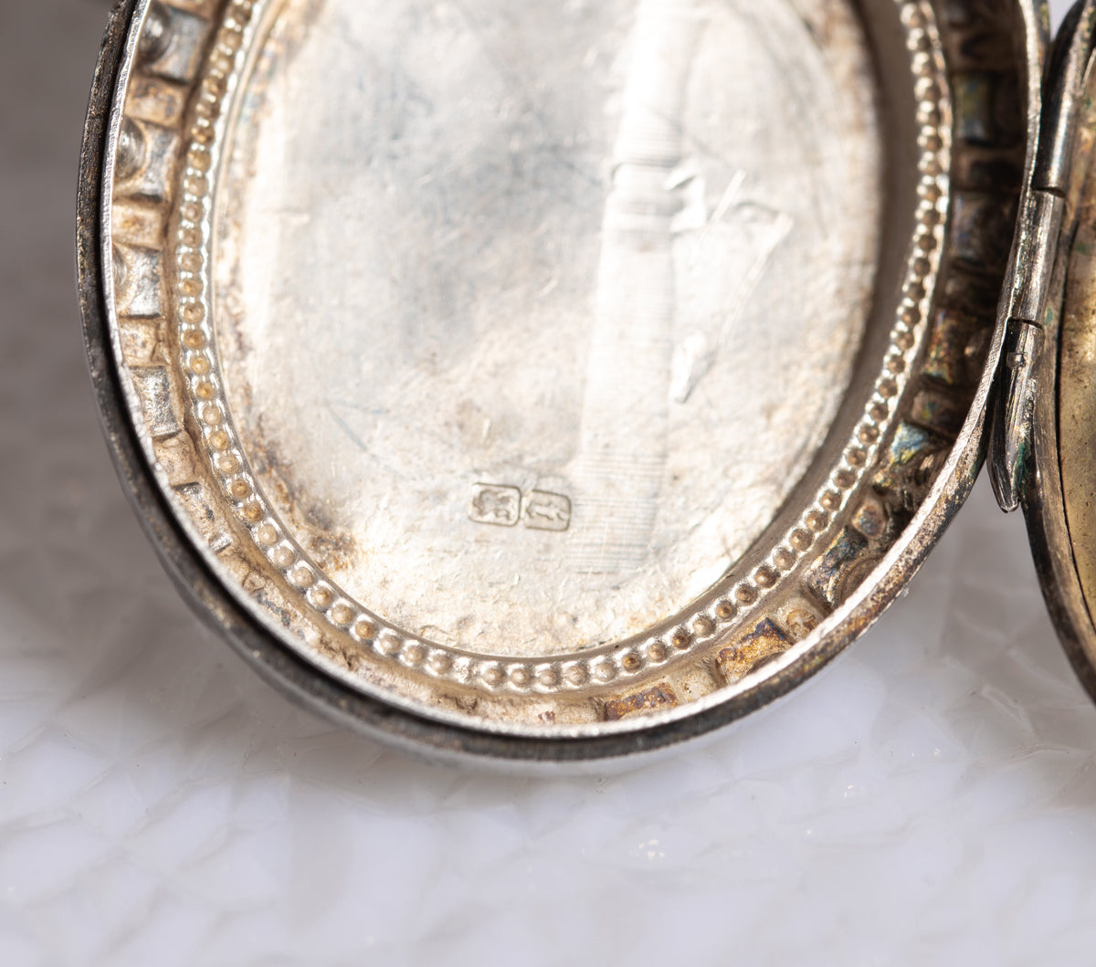 Antique Victorian Sterling Silver & Gold Book Chain & Locket Adie & Lovekin (A1409)