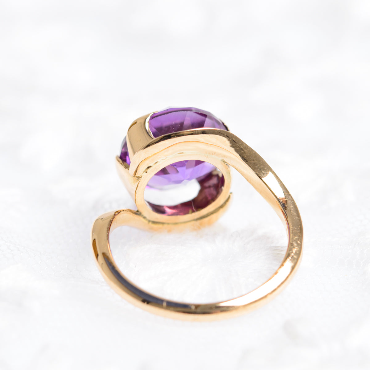 Vintage Colour Change Alexandrite Sapphire Ring 14K Gold Mount 1960's  (A1426)