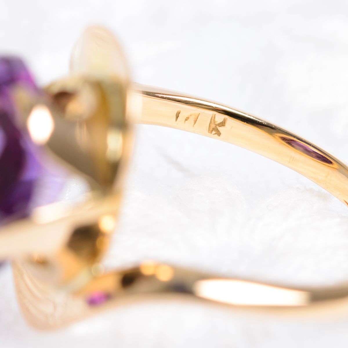 Vintage Colour Change Alexandrite Sapphire Ring 14K Gold Mount 1960's  (A1426)