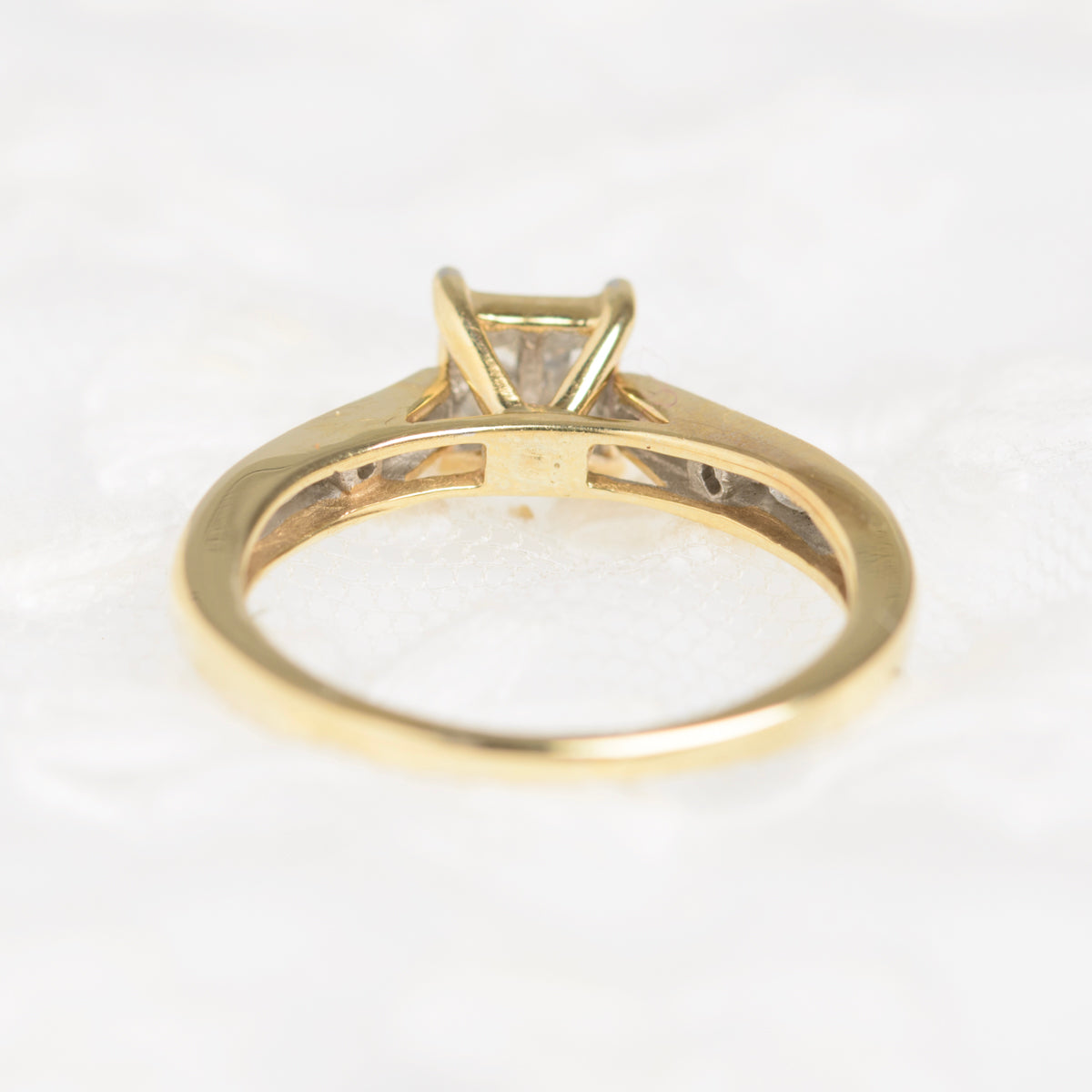 9ct Gold 0.5tcw Diamond Ring Princess Cut Gemstone Engagement Ring (A1430)