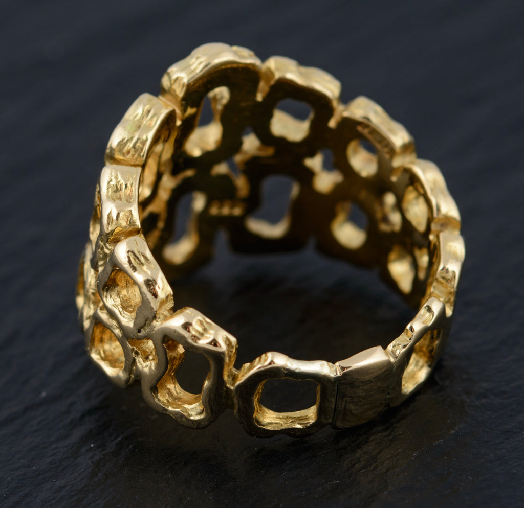 Rare 18ct Gold Omega Modernist Ring With Original Receipt From 1966 (A1495)