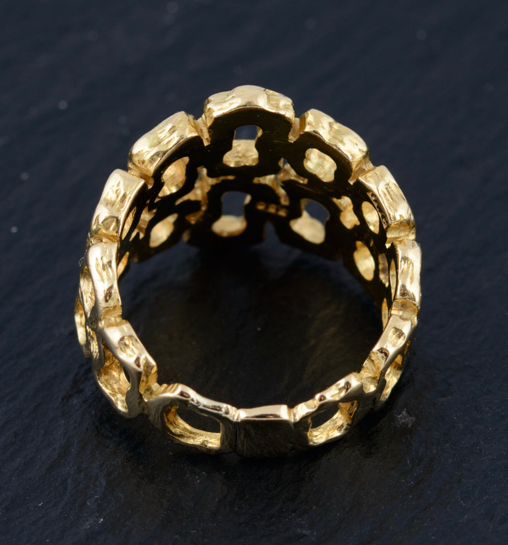 Rare 18ct Gold Omega Modernist Ring With Original Receipt From 1966 (A1495)