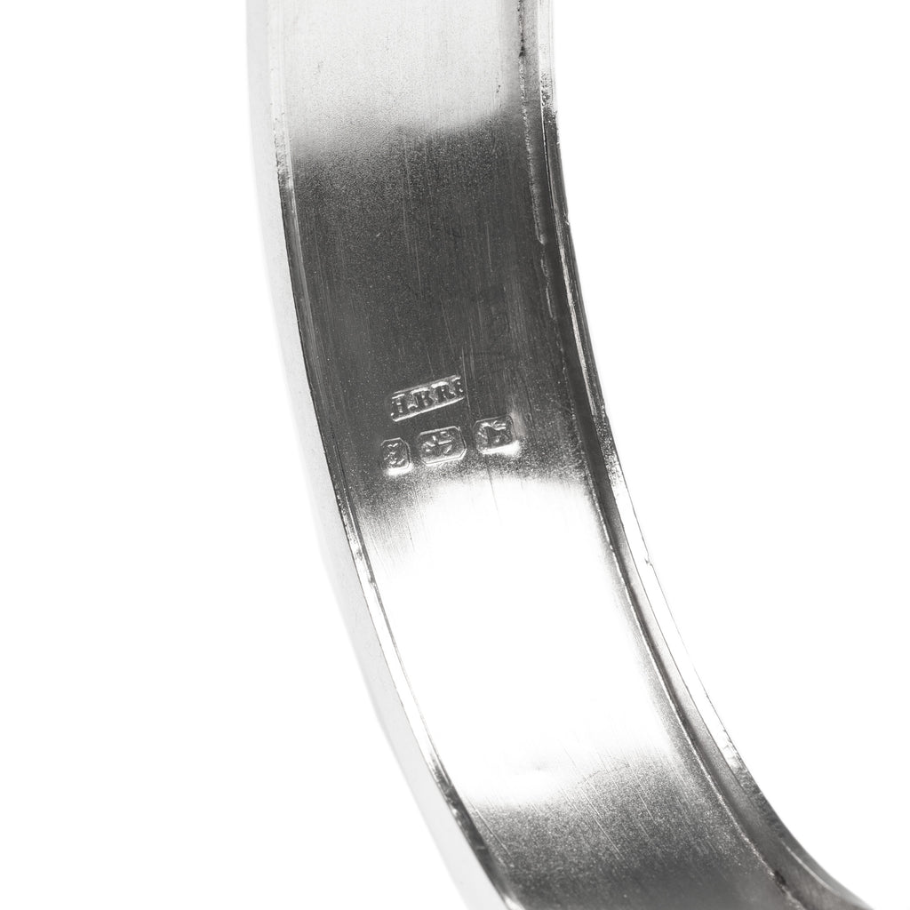 Antique Victorian Silver Hinged Bangle Bracelet Chased Floral Design Hallmarked 1885 (Code A420)