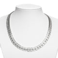 Vintage 1960's High Quality Textured Silver Panel Necklace Hallmarked  (Code A424)