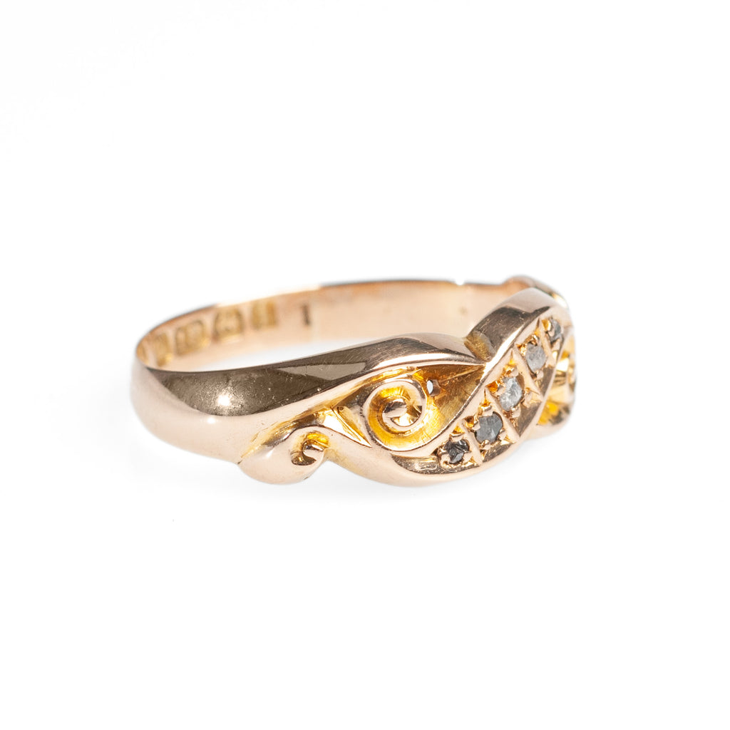 Antique 18ct Gold & Diamond Victorian Ring Hallmarked 1883 Size K  (Code A452)