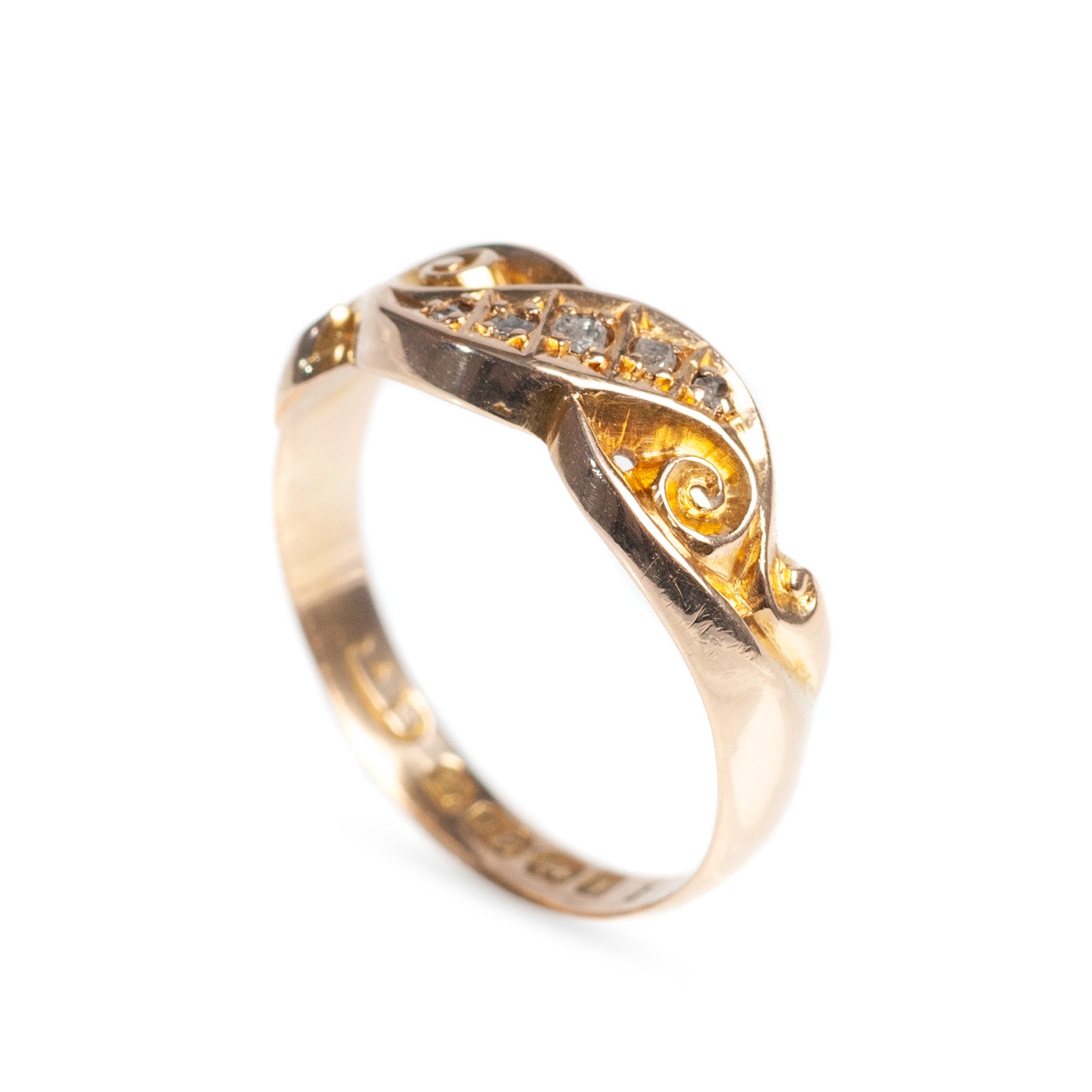 Antique 18ct Gold & Diamond Victorian Ring Hallmarked 1883 Size K  (Code A452)