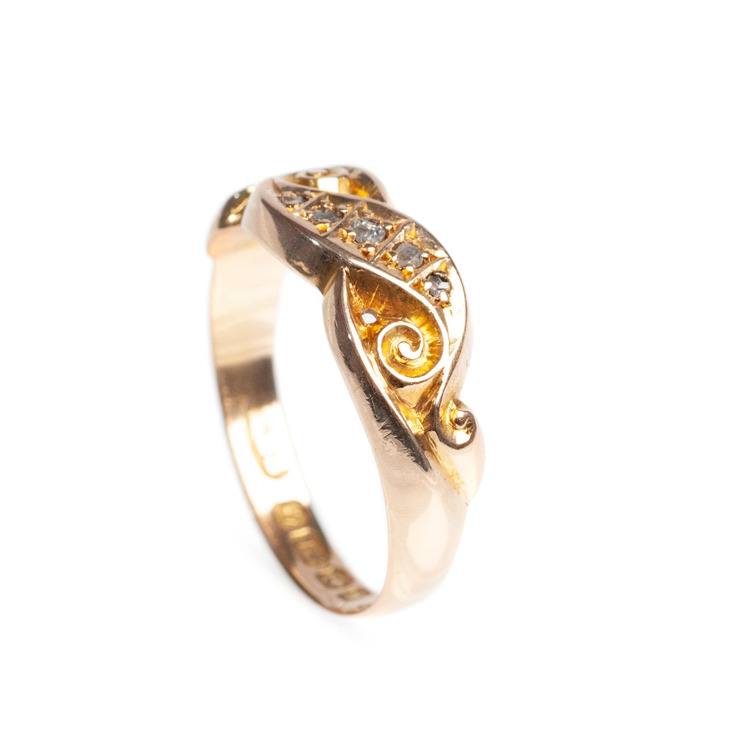 Antique 18ct Gold & Diamond Victorian Ring Hallmarked 1883 Size K  (Code A452)