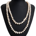 Vintage Fresh Water Baroque Pearl Extra Long Necklace 46.5 Inch Weight 128 grams  (Code A616)