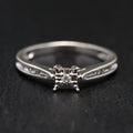 Elegant 9ct White Gold & Diamond Ring UK Size J 1/2 Hallmarked London (Code A767)