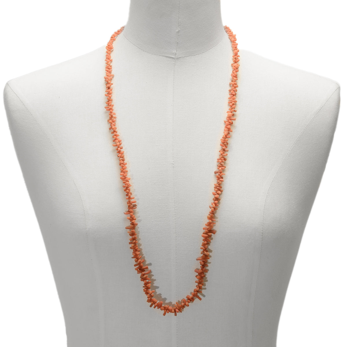 Vintage Natural Red Mediterranean Coral Branch Necklace (Code A868)
