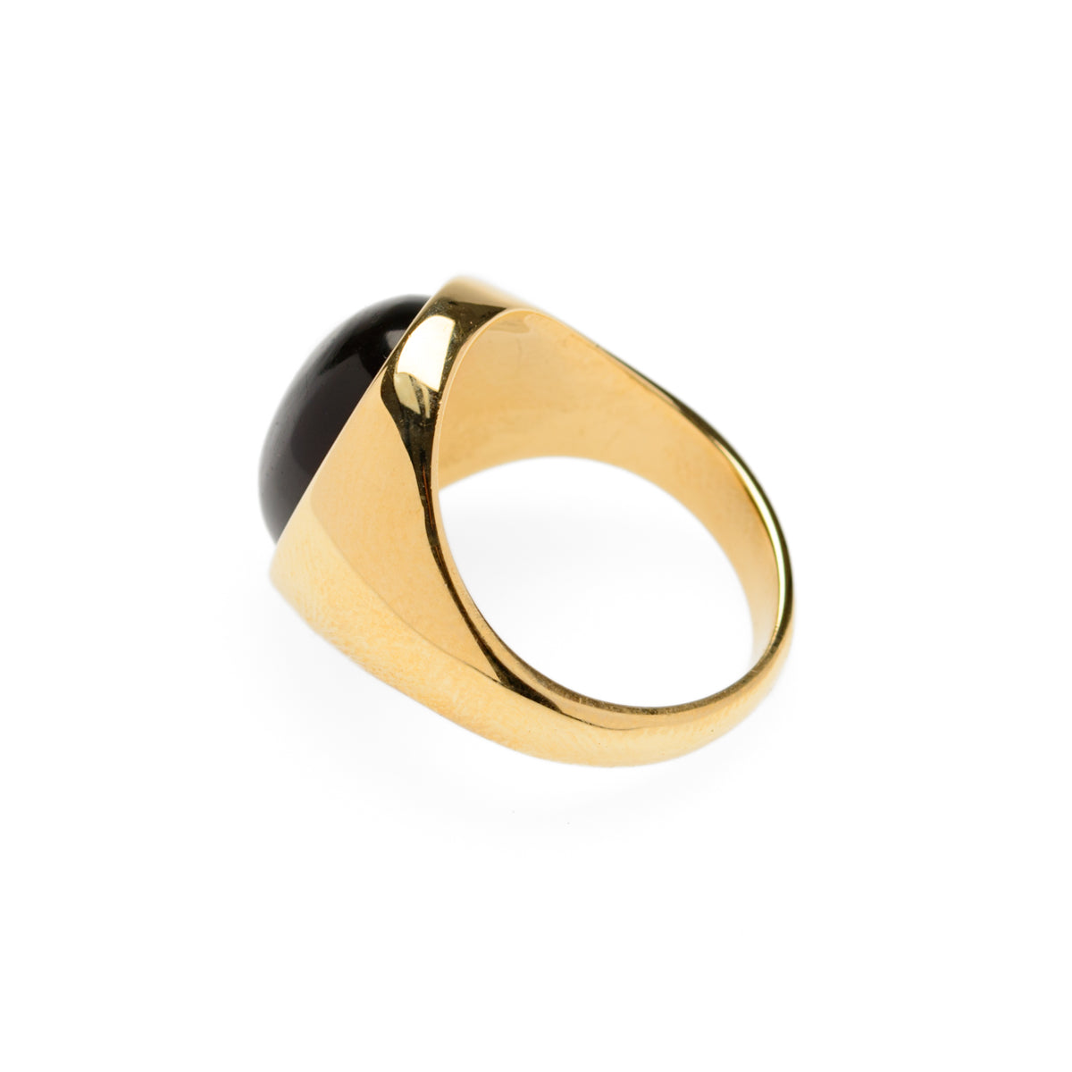 Vintage Men's 9ct Gold & Dark Blood Carnelian Chunky Signet Ring Size Q (Code A875)